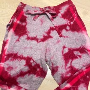Brand NWT Pink and grey tie dye cashmere sweatpants